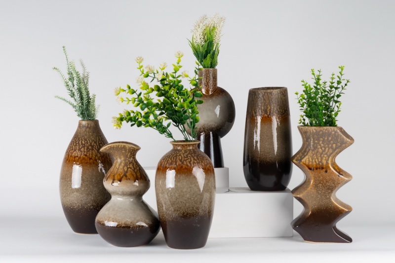 reactive glaze vases